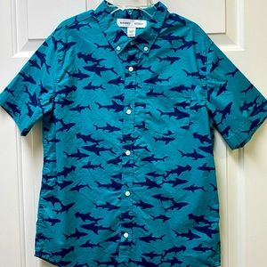 Old Navy Shark Pattern Button Down